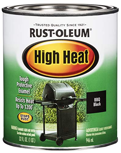 Rust-Oleum 7778502 Heat Protective Enamel, Quart 32-Ounce, Bar-B-Que Black