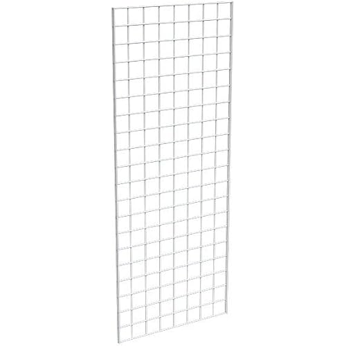 Econoco Commerical Grid Panels, 2' Width x 5' Height, White (Pack of 3)