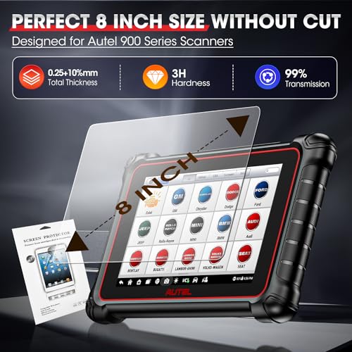 Autel 8-Inch Screen Protector, Protective Film MaxiCheck MX900, MX900TS, MaxiCOM MK900, MK900-BT, MK900TS, Screen Replacement Film Compatible w/MaxiPRO MP900-BT/ MP900-TS/ MP900/ MP900E/ MP900Z-BT - Image 3