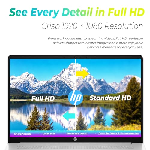 Image of HP 17.3 Inch Business Laptop Computer • 2026 Edition • AMD Ryzen 5 7430U • 8GB RAM • 256GB SSD • Full HD Display • Windows 11 • Wi-Fi 6 • Large Screen for Home • Office & Study