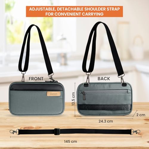Image of Travel Passport Holder Cover with Detachable Strap | Zip Closure Travel Bag for Men & Women | Organizer Pouch for Compartment for Boarding Pass, Cheque Book, Cards, Cash, Keys & Pen (Grey)