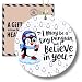 Solmay Penguin Christmas Ornament for Thanksgiving & Holiday Trees, Cute Positive Quote Gift, Long Distance Relationship Keepsake, Acrylic Animal Decor