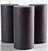 Charcoal Pillar Candles Set of 3 3" x 6" Black Dark Grey Gray Unscented Dripless for Weddings Home Decoration Relaxation Spa Church