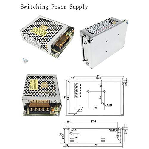 BEMONOC BEMONOC DIY Design DC 12V Linear Actuator Reciprocating Motor Stroke 70mm 35RPM Adjustable+Switching Power Supply 110V-240V+PWM Speed Controller - Thumbnail 4