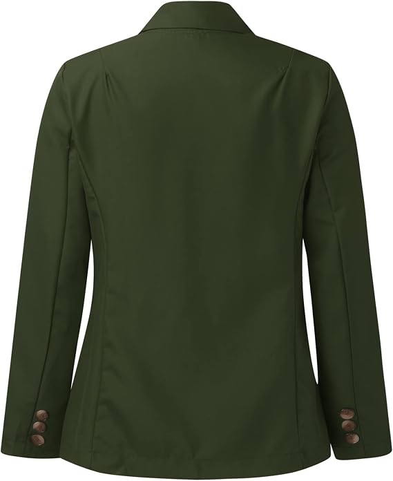 Lolvmvchi Winter Jackets For Women Button Lapel Long Sleeve Slim Suit Temperament Coat For Ladies