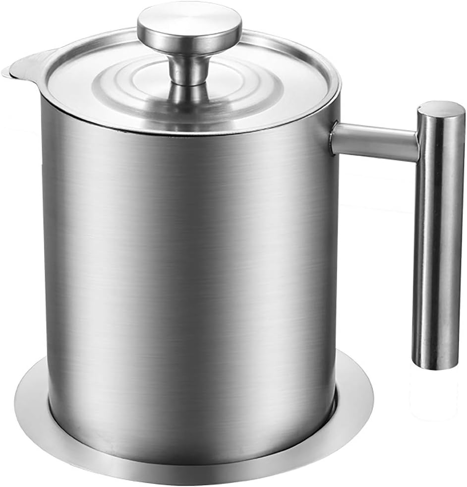 Cabilock Oil Strainer Pot Bacon Grease Container with