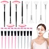 20 PCS Fan Brushes Facial Applicator Set Brushes Acid Facial Applicator Esthetician Brush Cosmetic Tools for Mud, Clay Mask, DIY, Modeling Mask, Body Lotion, and BB CC Cream etc