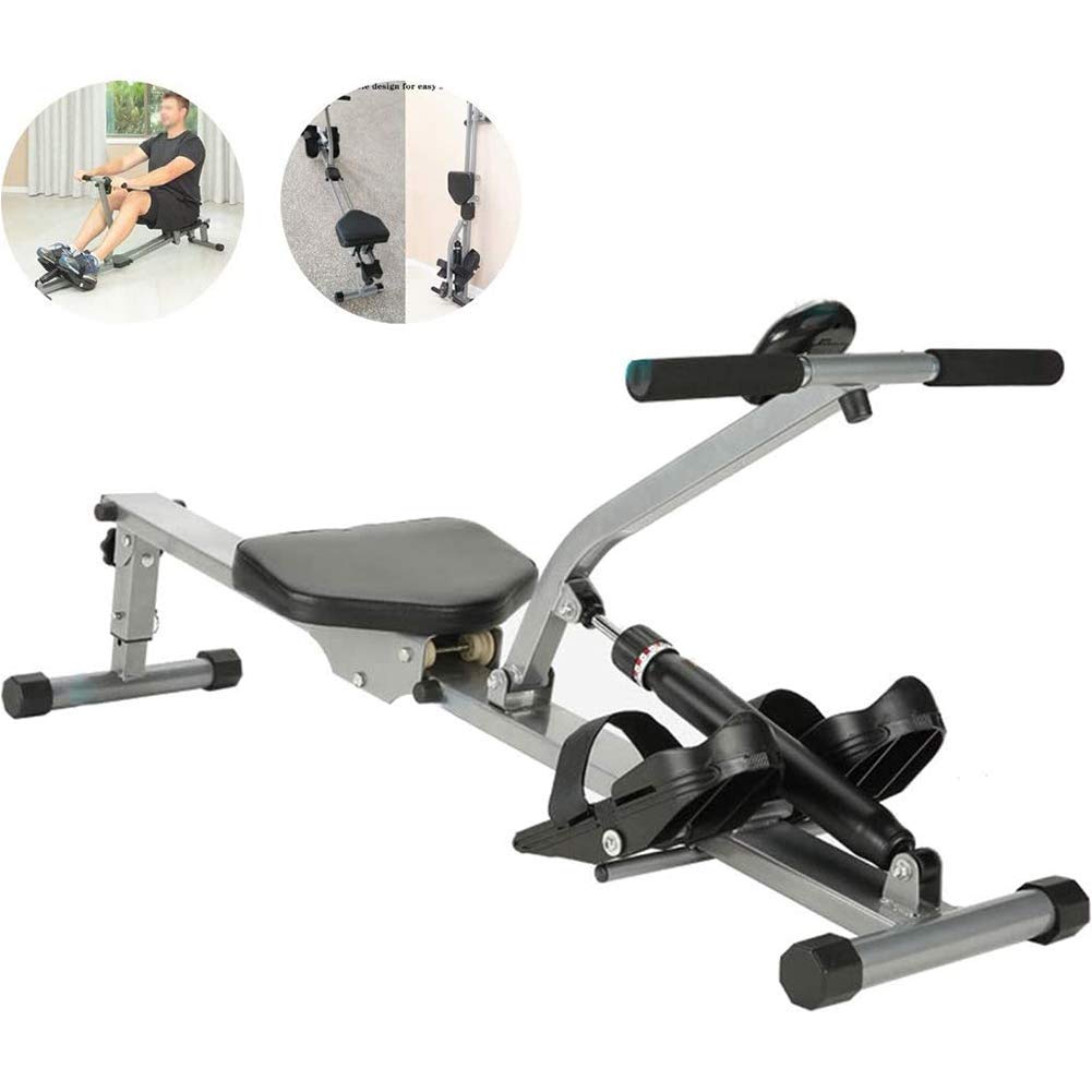 AYCDL Rowing Machines Rowing Machine for Home Gym,Indoor Foldable Rowing Machine Hydraulic with 12 Adjustable Resistance, Home Gym Workout Fitness Equipment,LED Monitor