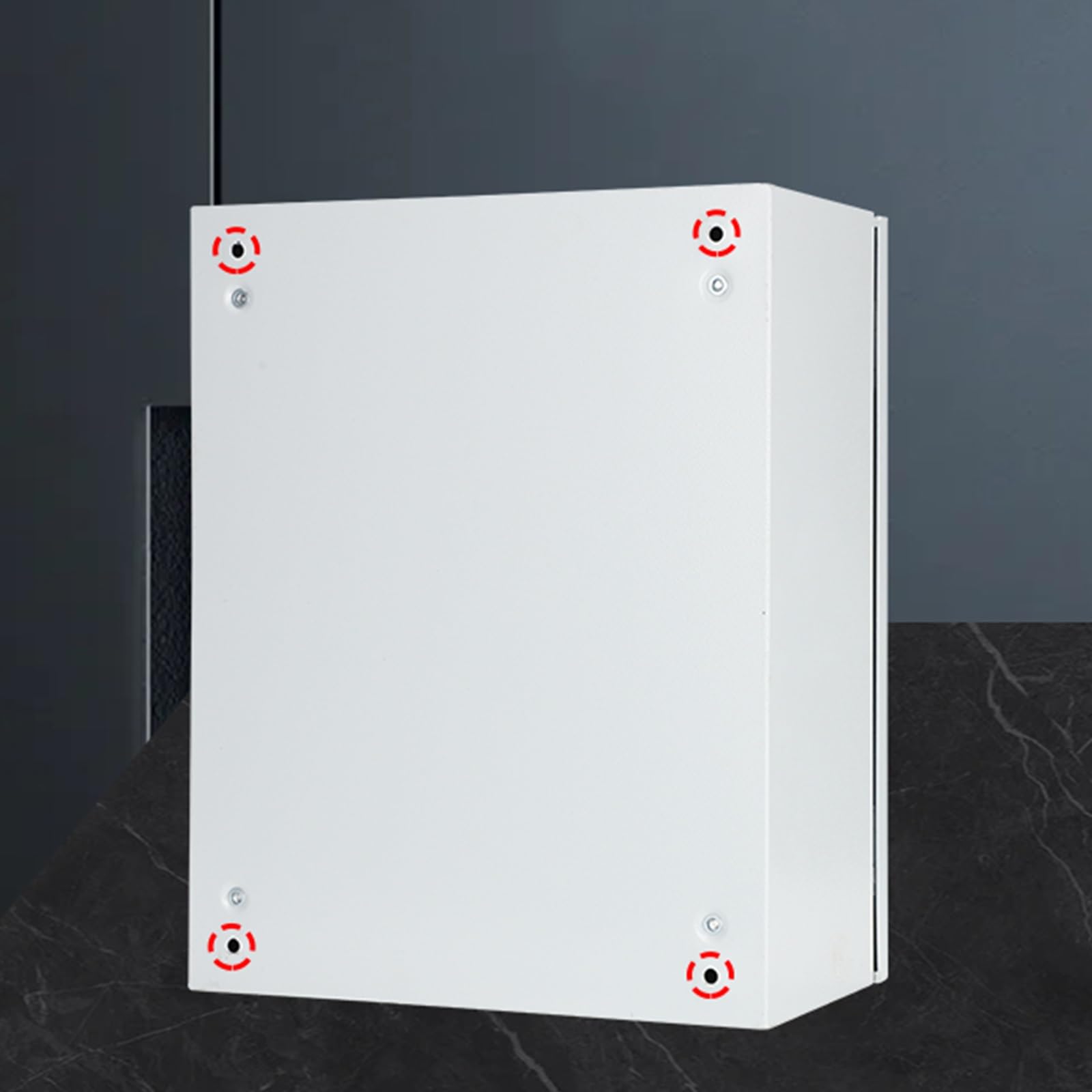 Scatola Elettrica In Acciaio Laminato A Freddo, Scatola Di Giunzione Bloccabile, Impermeabile, con Piastra Di Montaggio e Messa A Terra(60x50x20cm/23.6x19.7x7.9in)