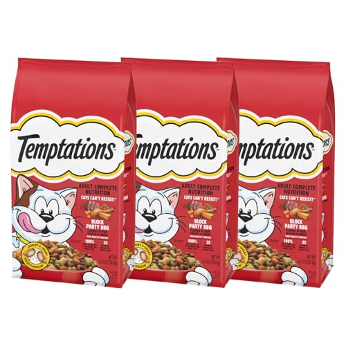 Temptations Block Party BBQ Flavor Adult Dry Cat Food 6.3 lb. Bag (Pack of 3)