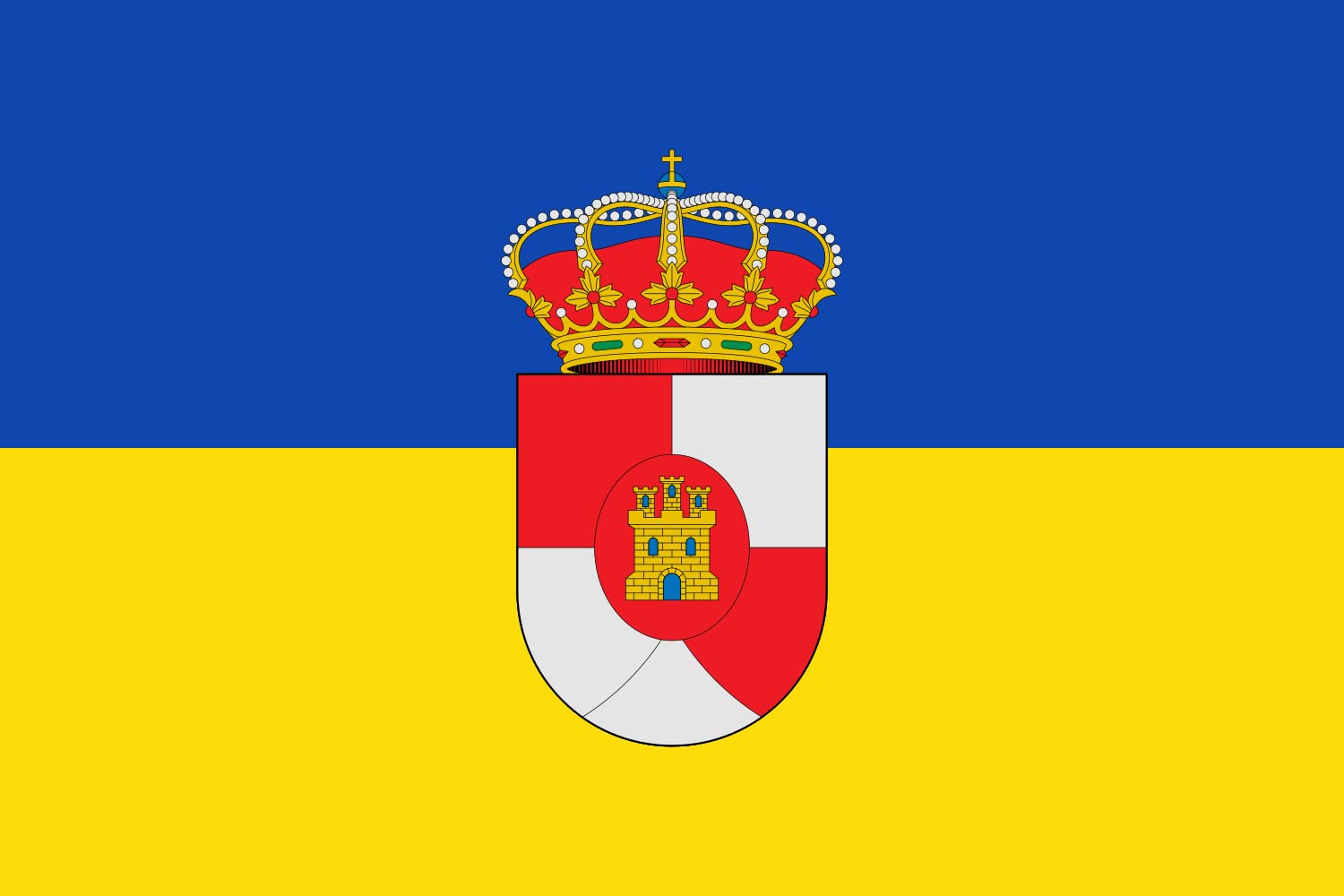 Drapeau XL Villanueva de la Reina Jaén grand format pour mât extérieur