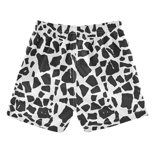 senya Graffiti Cow Black Boys Swim Trunks Toddler Shorts Swimwear Boardshorts2