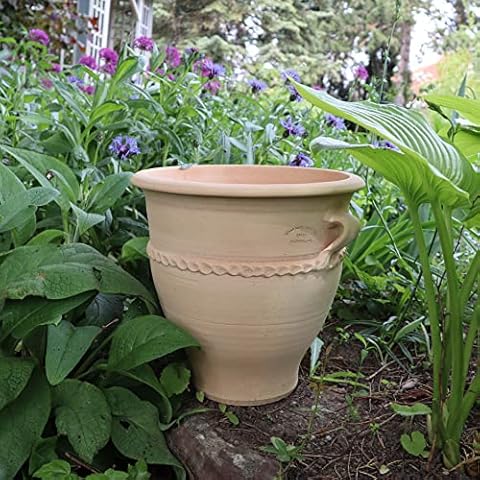 Palatina Werkstatt 100% handgefertigter Terracotta Blumentopf Rosa 2" 35cm aus Griechenland - Exklusive & natürliche Atmosphäre für Ihren Garten & Zuhause Cover