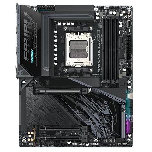 GIGABYTE X870E AORUS ELITE X3D Scheda Madre – Supporta CPU AMD Ryzen 9000, VRM Digitale a 16+2+2 fasi, fino a 9000 Hz DDR5 (OC), 2 x PCIe 5.0 + 2 x PCIe 4.0, Wi-Fi 7, LAN 5 GbE, USB 4 - Scheda madre - Immagine 1