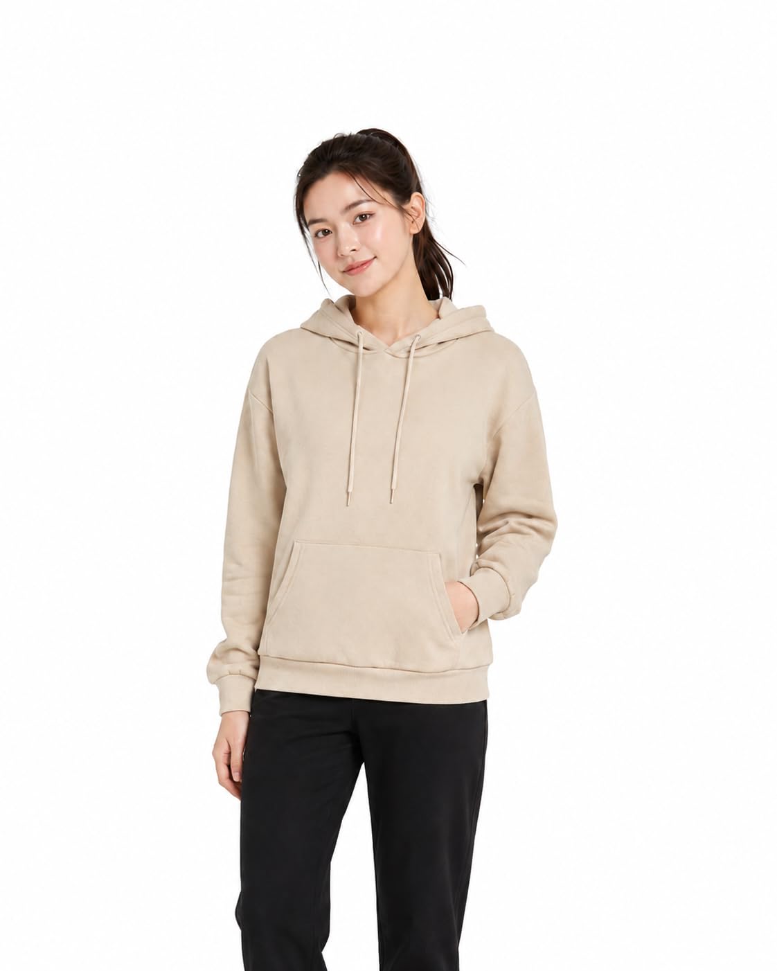 Women's Hoodies|Women’s Oversized Hoodie Sweatshirt Pullover Hooded Sweatshirt with Back Print, Kangaroo Pocket| Available Size: S to 2XL Full Sleeve Casual Wear-image-36