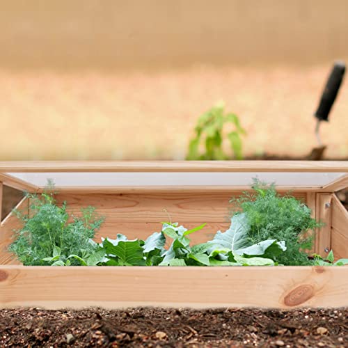Frühbeetaufsatz für Hochbeet und Gartenbeet, Gewächshaus, 78.6 x 21.7 42.1 cm