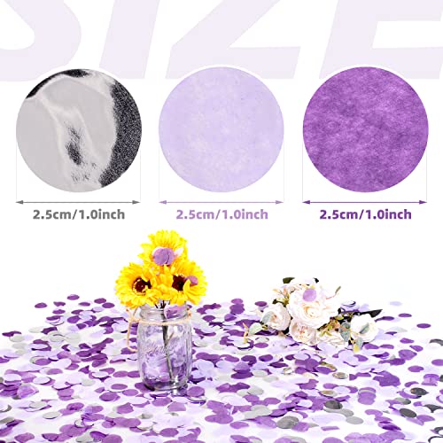 Purple Silver Confetti/Purple Centerpiece Table Party Decorations Purple Birthday Party Decorations Table/Purple Engagement Purple Baby Shower Decorations/Purple Wedding Purple Graduation Decorations 2023 #TOP5