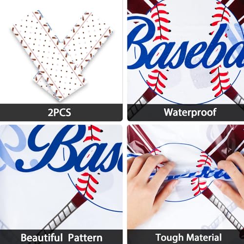 Image of 24 Guests Baseball Birthday Party Supplies Plates Napkins Tablecloths Baseball Party Decorations Sports Theme Paper Disposable Tableware Set Decoration Favors