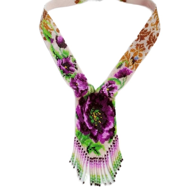 Collier ukrainien Gerdan à perles multicolores pour sublimer vos tenues d'été