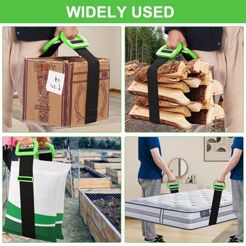 Transportgurt 2 Pack Tragegurte Umzug Verstellbare Hebegurte Lasten 330lbs Transportgurt Schwerlast Tragegurt für Möbel Boxen Klavier Bücherregalen