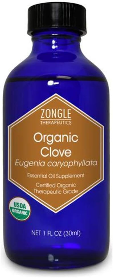Best Review Zongle USDA Certified Organic Clove Essential Oil, Safe to Ingest, Eugenia Caryophyllata, 1 OZ