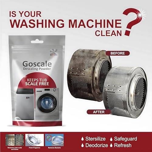 Image of LG Washing Machine Cleaner Descaler Powder Descaling Appliance Quick Drum Descale Deep Cleaning for Semi and Fully Automatic Front and Top Load Tub Clean Pouches 100g (4 oF pACKET)