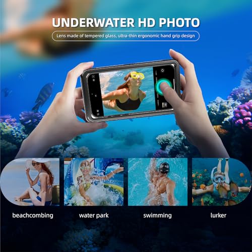 Funda impermeable para natación y esnórquel compatible con iPhone 16 y Samsung S25 3