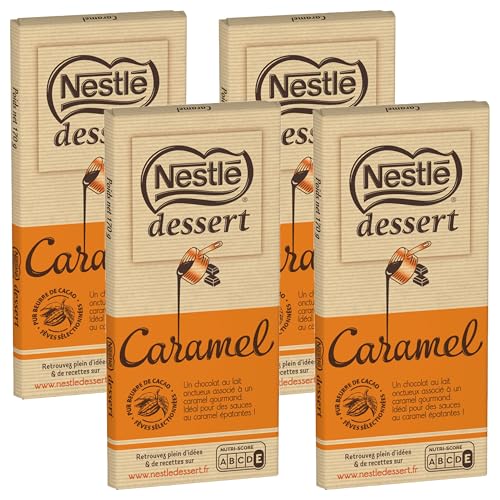 Nestlé Dessert - Chocolat au Lait Caramel - tablette de 170g (Lot de 4)