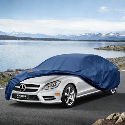 Image of Kaugung Custom Fit Car Cover for Mercedes Benz CLS 63 400 500 550 (2004-2026), Heavy Duty Waterproof All Weather Outdoor Protection, Breathable Full Exterior Cover with Vent, Rain Sun Snow UV Proof