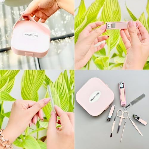 Image of 8 in 1 Nail Clipper Set - Professional Manicure & Pedicure Kit for Men & Women Portable Nail Clippers Set Stainless Steel Fingernail Clippers Personal Grooming Kits