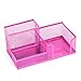 Produktbild Leviatan Schreibtischorganizer | Stiftehalter Stifteköcher Tisch-Organizer aus Metall | Büroablage mit Zettelhalter Mesh | 205x103x98mm Rosa