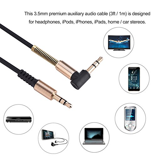 Cable auxiliar de audio 3.5mm macho a macho 3ft Zerone miniatura 6