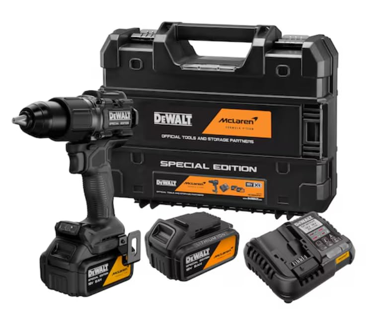 DEWALT McLaren bezszczotkowa wiertarka udarowa XR 18V 13mm 90Nm kolor czarny