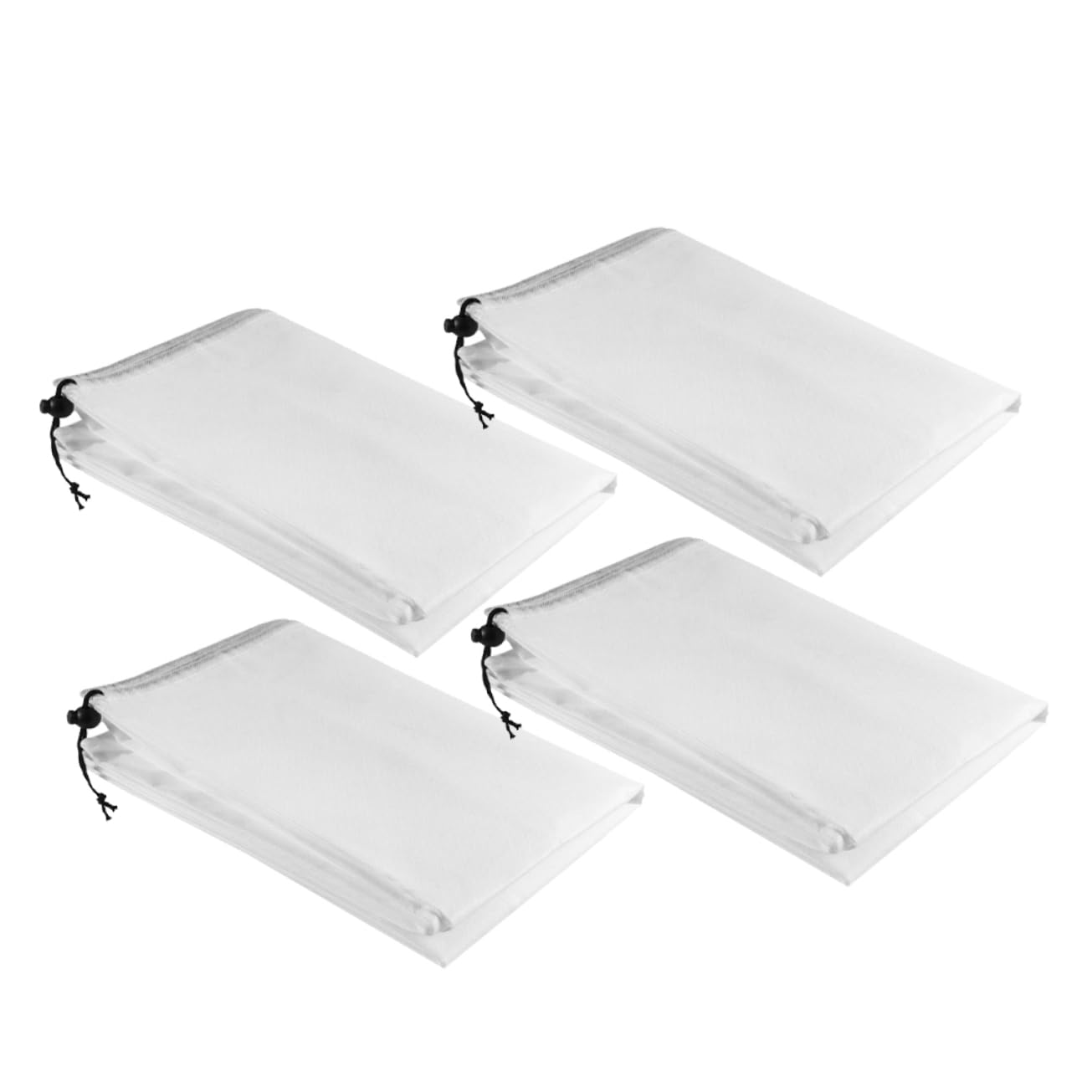 Happyyami 4Pcs Non Woven Plant Covers for Winter Protection Drawstring Frost Covers for Outdoor Plants Thick Durable Covers for Trees and Shrubs