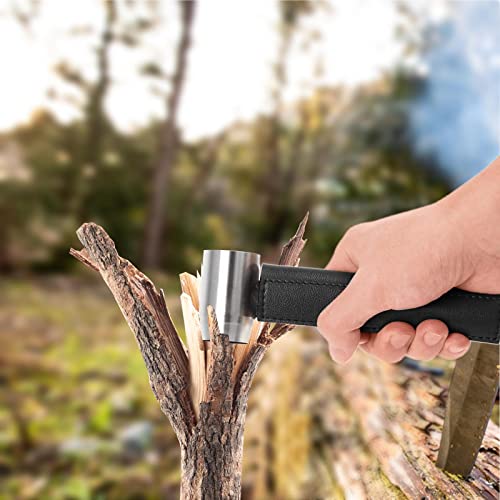 misppro Coclea manuale per la lavorazione del legno, strumento di sopravvivenza all'aperto in acciaio resistente per bushcraft, emergenza e accensione antincendio