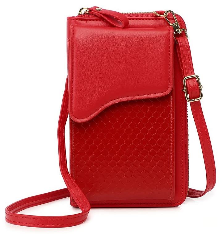 MOCA Womens wallet sling bag for with Mobile Cell Phone holder Pocket Wallet Hand Purse Clutch Crossbody Sling Bag with Mobile Phone wallet for Women Womens Girls (Red)… (B0BZJDHMRH) Amazon Price History, Amazon Price Tracker