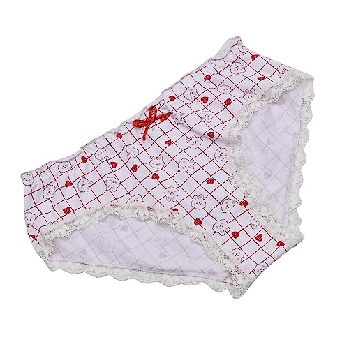 Image of heartbury Women's 100% Cotton Lace Panty Mid Waist Bio Wash Soft Stretch Ladies Hipster, (Pack of 3)