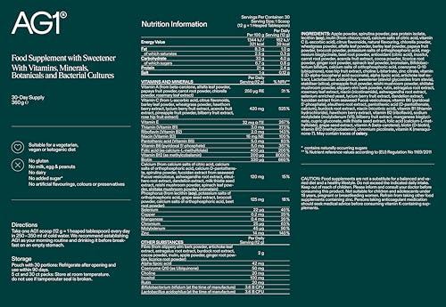 AG1 Greens Powder Supplement | Daily Nutrient Boost: Vitamins, Minerals, Gut-Friendly Bacteria, Gluten Free, Vegan and Keto Friendly | 70+ Ingredients by AG1 Athletic Green - Image 5