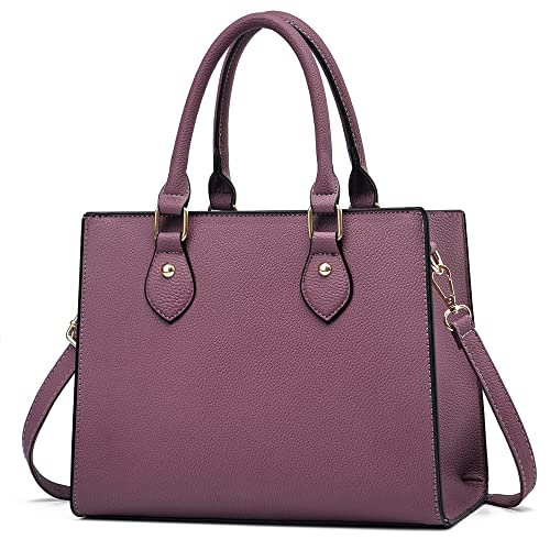 Image of CHICAROUSAL Crossbody Purses and Handbags for Women PU Leather Tote Top Handle Satchel Shoulder Bags (LiZ Purple)