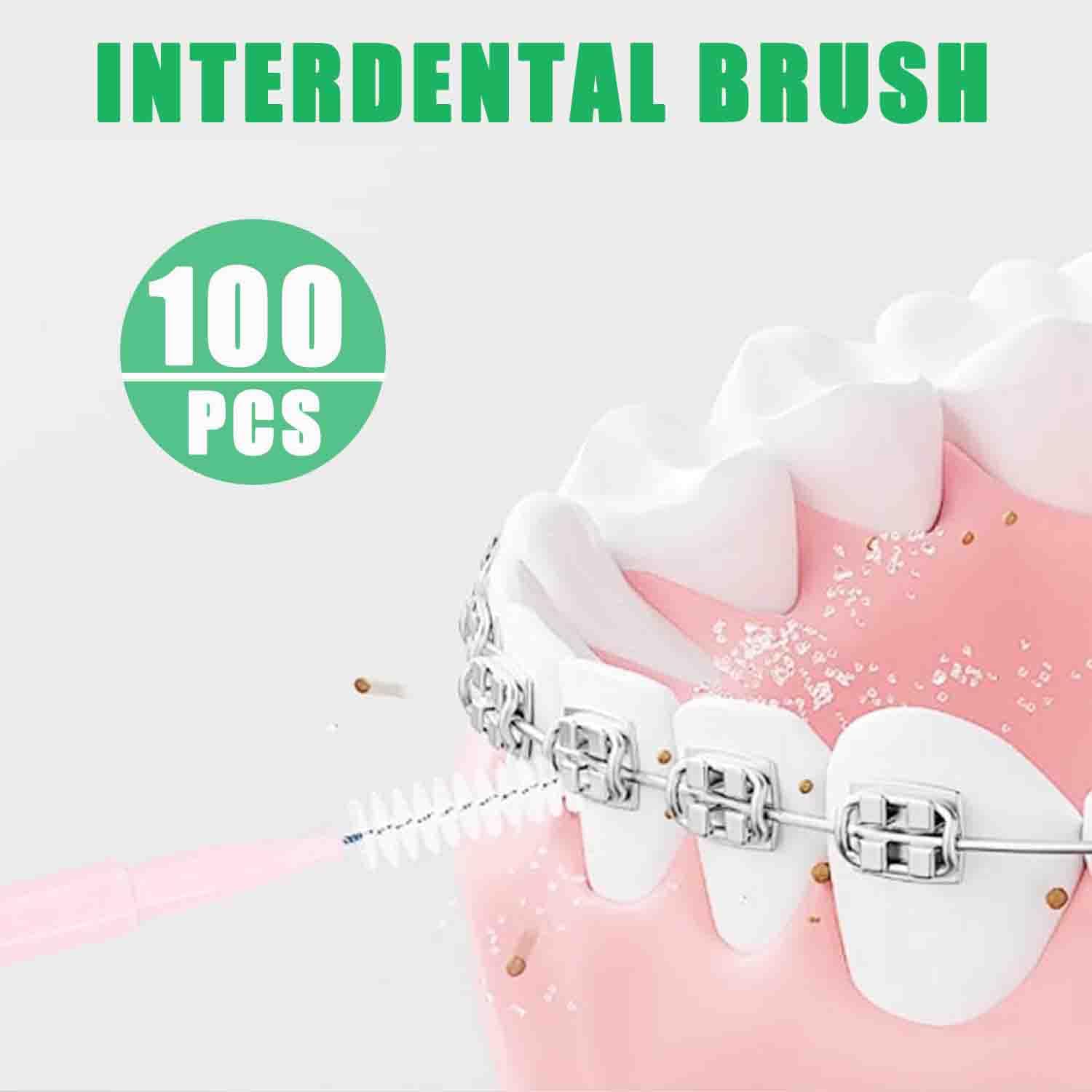 100 cepillos interdentales, herramientas de limpieza dental, palillos de dientes para higiene bucal