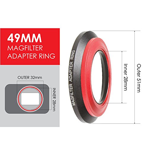 Kamerar Magfilter 49Mm Threaded Adapter Ring With Carrier Bag, Magnetic Lens Filter Adapter Rings, Compatible With Ricoh Griiix, Canon S95, S100, S110, S120 #TOP1