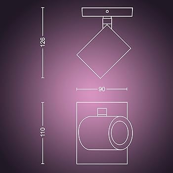 Faretto LED Philips Hue Smart GU10 - Luci Colorate, IP44 Per Bagno, Cromato