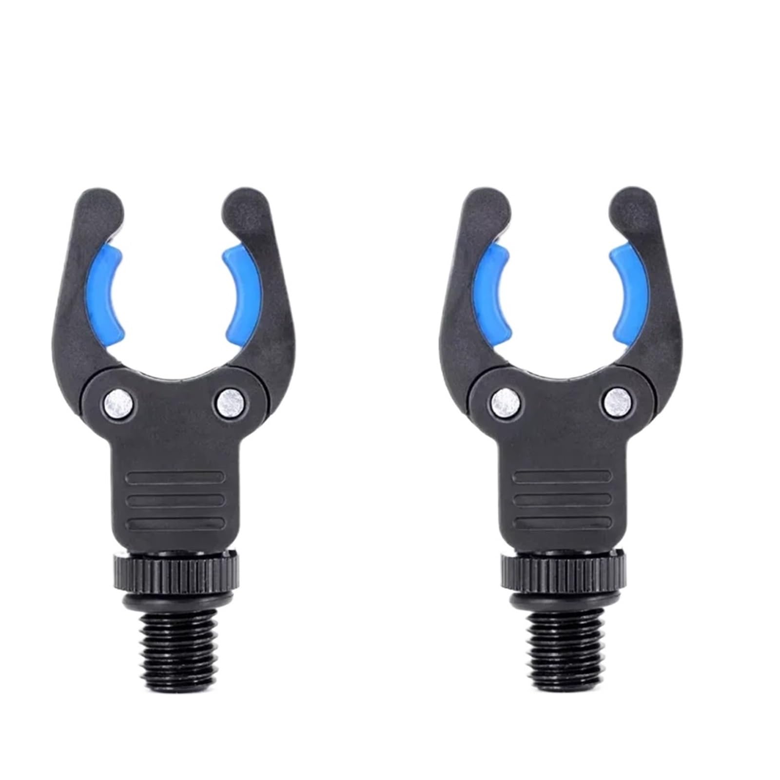 Zovloer 2pcs Fishing Rod Rest Head Butt Holder - Durable Nylon Gripper for Alarm and Buzz Bar, Compatible with All Fishing Rod Pods(Blue)
