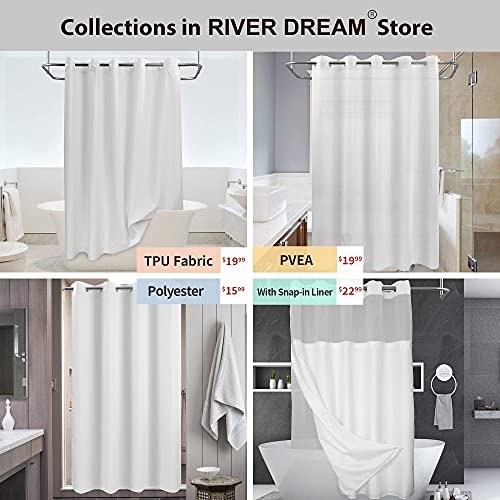 River Dream No Hook Shower Curtain Microfiber thumb #6