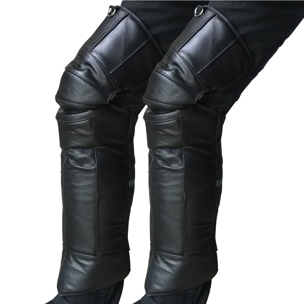 Scaldamuscoli in lana termica/ginocchiera/ginocchiera con cinghie elastiche regolabili (1 paio), Nero