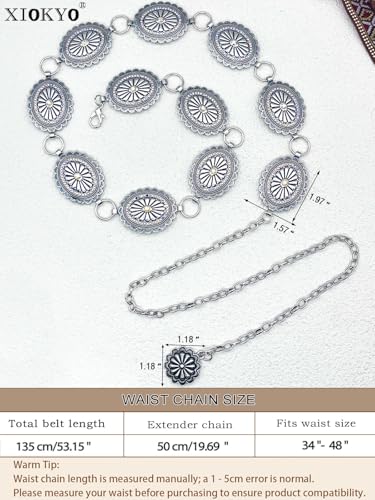 Glitter Rhinestone Belt Chain Silver Bling Crystal Western Concho Belts for Women Formal Dress2