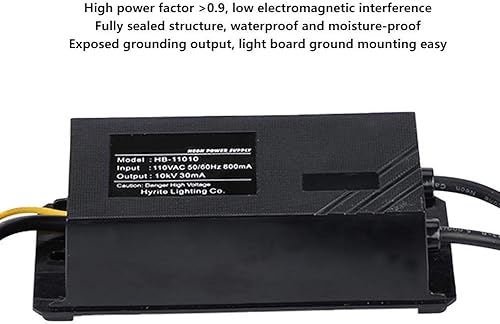 Miniatura 5 de Transformador de señal de neón Fuente de alimentación de luz de neón 10KV 30mA 110V Kit de rectificador negro para letreros de neón electrónicos