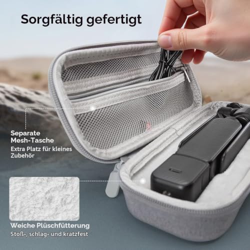 SMALLRIG Carrying Bag Tragetasche für DJI Osmo Pocket 3 Hartschalendesign, Plüschfutter und Handschlaufe, 5118 – Ansicht 5