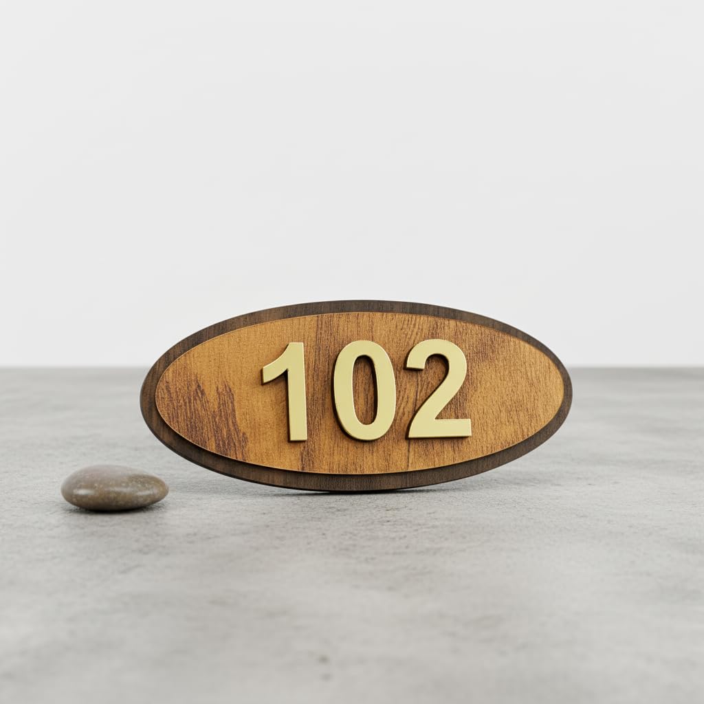 Customized Name Plate for Door Entrance Outdoor | Personalized Housewarming Gifts & Home Decor | Water Proof Name Plate for House | Affordable & Unique Number Plates and Art Name Plaques