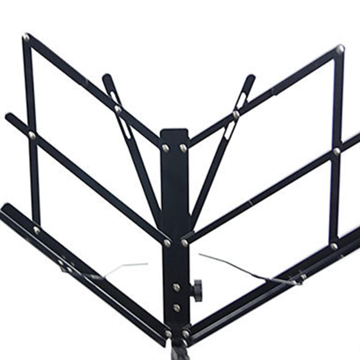 BESPORTBLE Folding Music Tripod Stand Height Lightweight Metal Music Stand Holder for Guitar Violin and Zheng Durable and Portable Music Sheet Holder Black